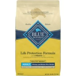 Blue Buffalo Life Protection Formula Healthy Weight Adult Chicken & Brown Rice Recipe Dry Dog Food & Blue Buffalo Homestyle Recipe Healthy Weight Chicken Dinner With Garden Vegetables & Brown Rice Canned Dog Food -Dog Supplies 916486 PT5. AC SS1800 V1689882838