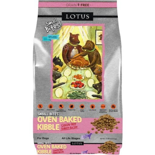 Lotus Oven-Baked Small Bites Grain-Free Turkey Recipe Dry Dog Food -Dog Supplies 92595 MAIN. AC SS1800 V1582221802