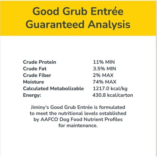 Jiminy's Good Grub Entree Organic Wet Dog Food, 6 Count -Dog Supplies 926678 PT5. AC SS1800 V1696263987