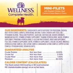 Wellness Petite Entrees Mini-Filets Chicken & Beef In Gravy Small Breed Natural Wet Dog Food, 3-oz Cup, 12 Count -Dog Supplies 931582 PT4. AC SS1800 V1692111478