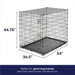 Frisco Heavy Duty Single Door Wire Dog Crate & MidWest Quiet Time Fleece Dog Crate Mat -Dog Supplies 933510 PT2. AC SS1800 V1692304490