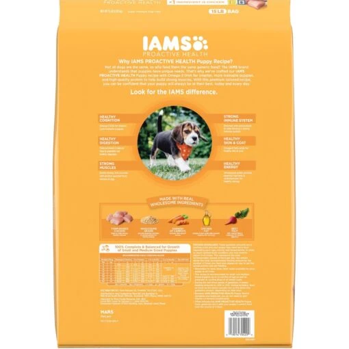 Iams Proactive Health Puppy High Protein DHA Formula With Real Chicken Dry Dog Food & Iams ProActive Health Classic Ground With Chicken & Rice Puppy Wet Dog Food -Dog Supplies 933574 PT2. AC SS1800 V1692305631