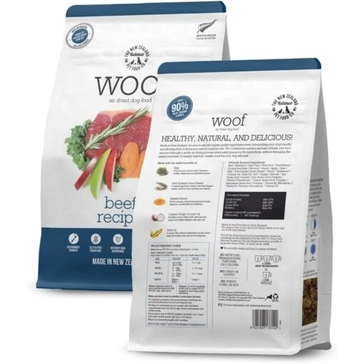 The New Zealand Natural Pet Food Co. Woof Beef Air Dried Dog Food, 26.5-oz Bag -Dog Supplies 937582 PT1. AC SS1800 V1691781098