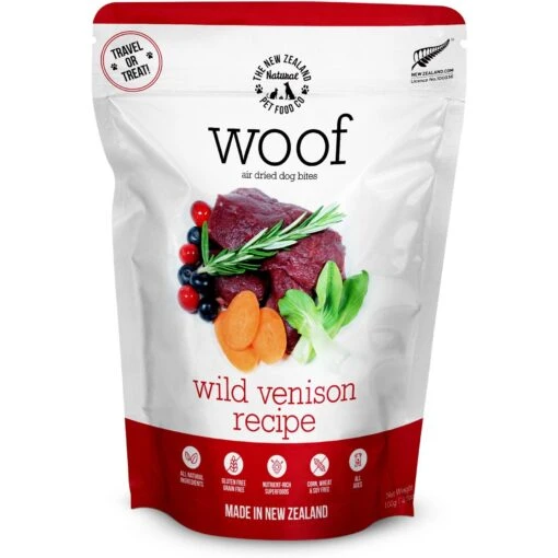 The New Zealand Natural Pet Food Co. Woof Venison Air Dried Dog Food, 3.5-oz Bag -Dog Supplies 937758 MAIN. AC SS1800 V1691780927