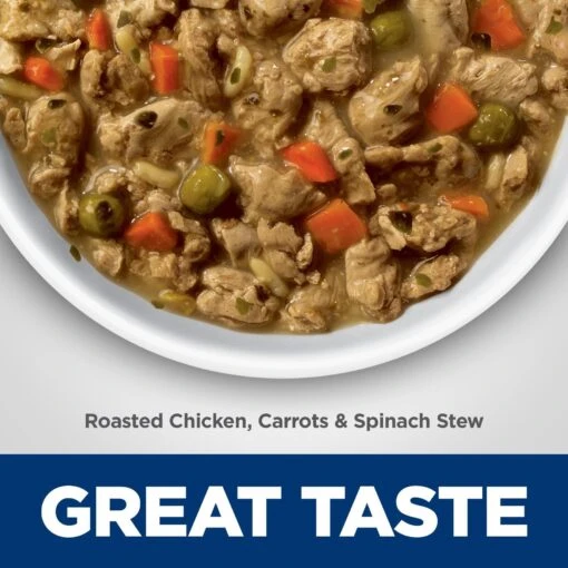 Hill's Science Diet Adult Healthy Cuisine Roasted Chicken, Carrots & Spinach Stew Canned Dog Food -Dog Supplies 94002 PT3. AC SS1800 V1598148395