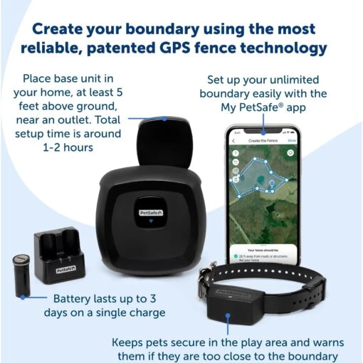 PetSafe Guardian GPS Connected Customizable Dog Fence System, Black -Dog Supplies 970414 PT4. AC SS1800 V1701882626