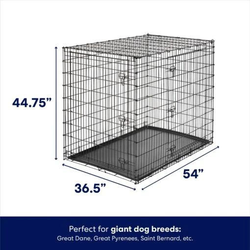 Frisco XX-Large Heavy Duty Double Door Wire Dog Crate, 54 Inch -Dog Supplies 97489 PT1. AC SS1800 V1667228208