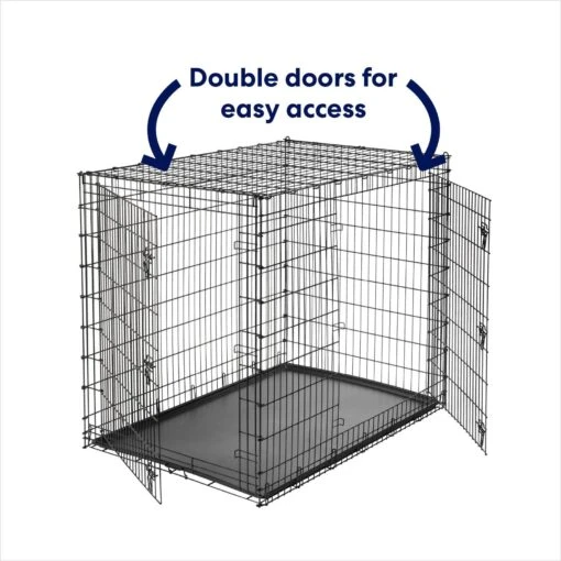 Frisco XX-Large Heavy Duty Double Door Wire Dog Crate, 54 Inch -Dog Supplies 97489 PT3. AC SS1800 V1667228484