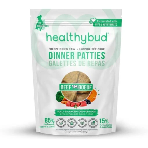 Healthybud Beef Patties Freeze-Dried Dog Food, 14-oz Bag -Dog Supplies 992606 MAIN. AC SS1800 V1704303741